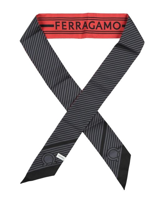 Ferragamo Red Scarf Silk