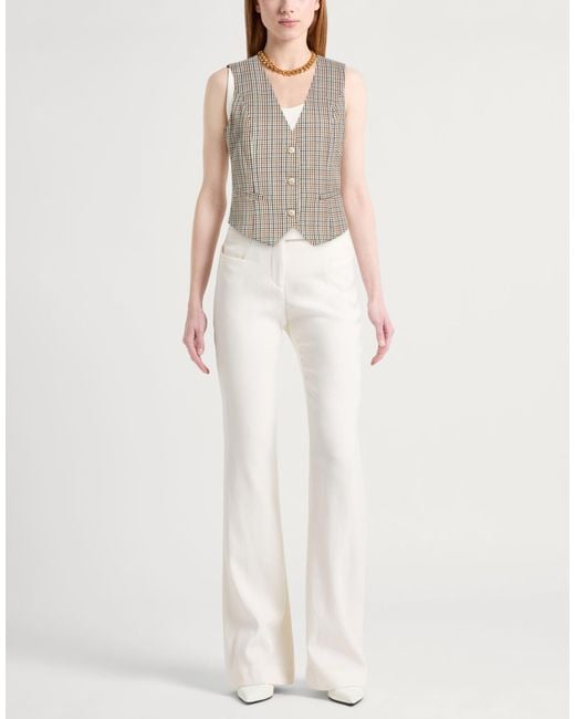 Kaos White Tailored Vest Polyester, Viscose, Elastane