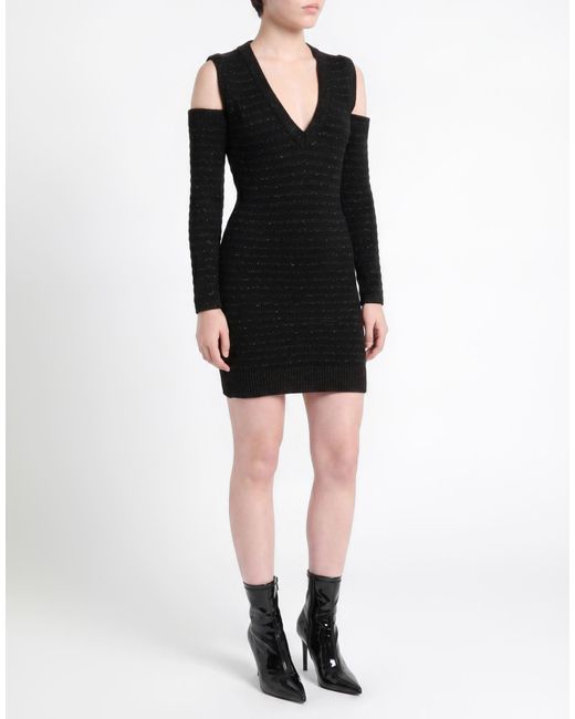 No Secrets Black Mini Dress Viscose, Polyester, Polyamide, Metal, Pbt