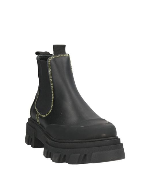 Ganni Black Ankle Boots Synthetic Material