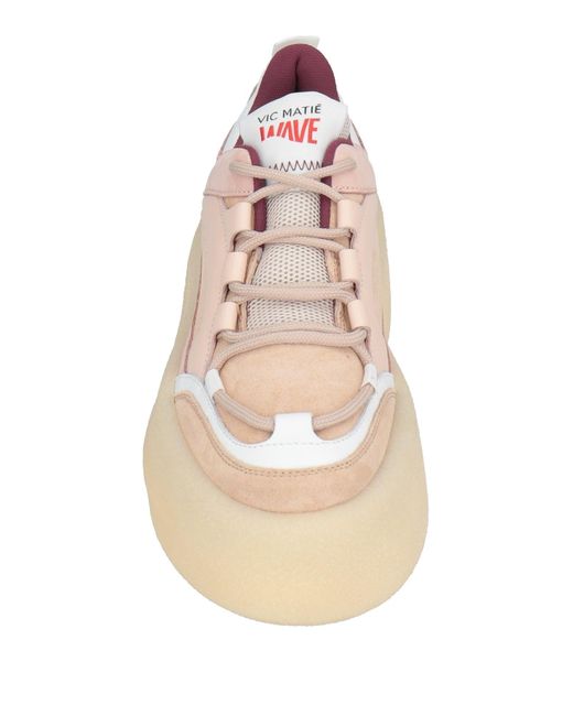 Vic Matié Natural Sneakers Leather, Textile Fibers