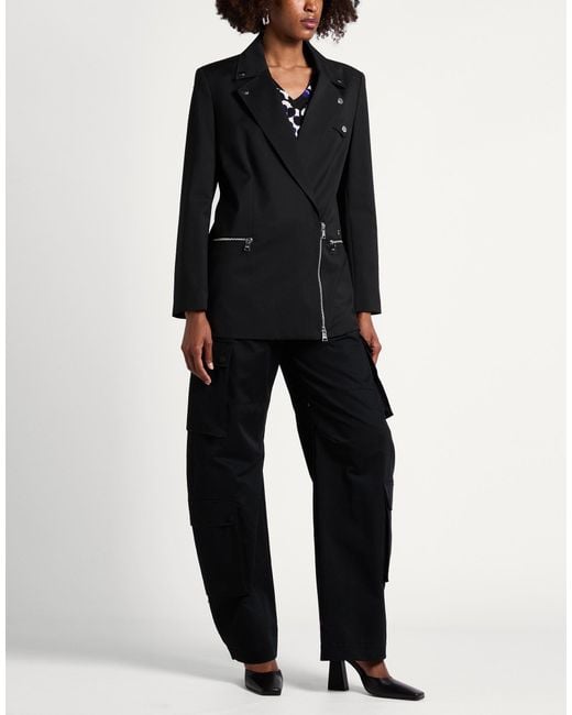 Karl Lagerfeld Black Blazer Polyester, Wool, Elastane