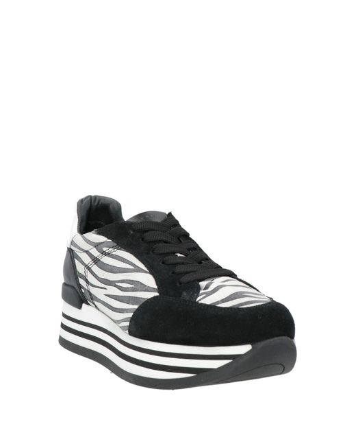 Janet & Janet Black Sneakers Leather, Textile Fibers