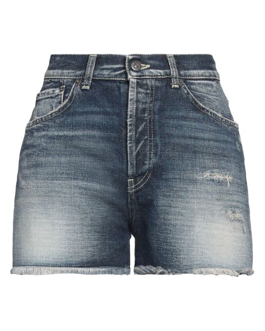 Dondup Blue Denim Shorts Cotton