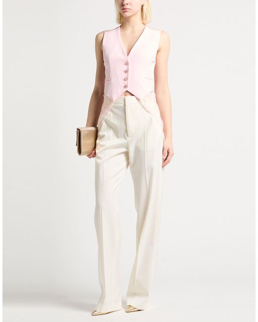 Blugirl Blumarine Pink Tailored Vest Polyester, Elastane, Polyamide