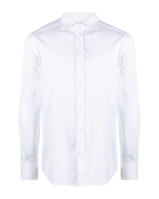 Camicia di Brunello Cucinelli in White da Uomo