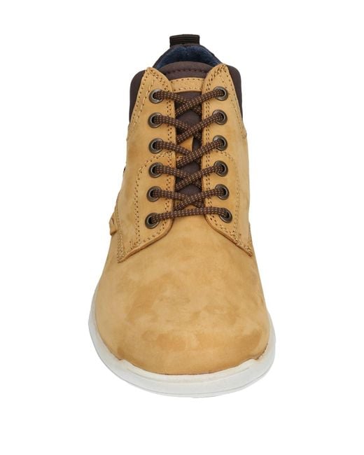 Docksteps Brown Camel Sneakers Soft Leather for men
