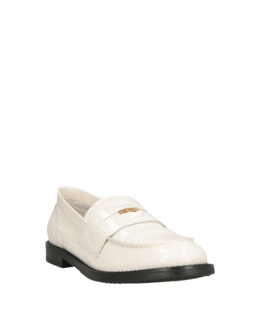 Baldinini White Loafers Leather