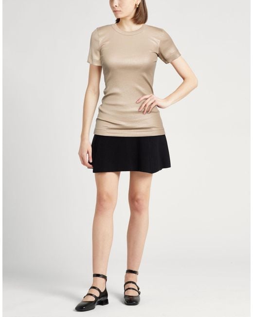 Brunello Cucinelli Natural T-Shirt Cotton, Elastane, Ecobrass