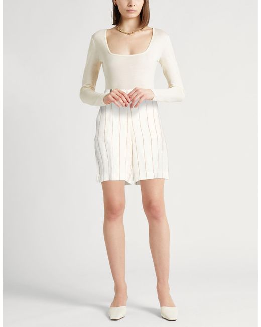Peserico White Shorts & Bermuda Shorts Linen
