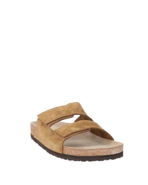 SELECTED White Camel Sandals Leather for men