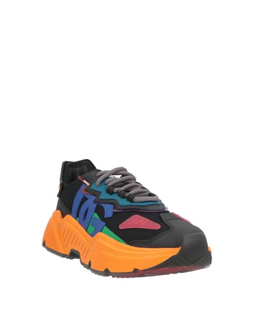 Dolce & Gabbana Blue Sneakers Leather, Textile Fibers for men