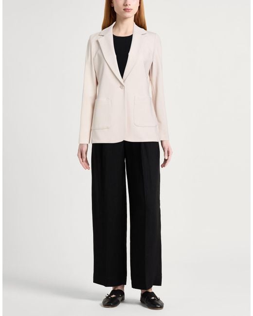 Elena Miro Natural Blazer Viscose, Polyamide, Elastane