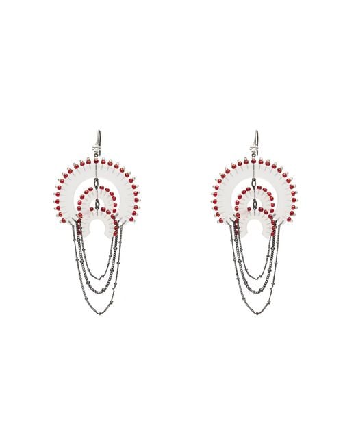 Tory Burch White Ohrring