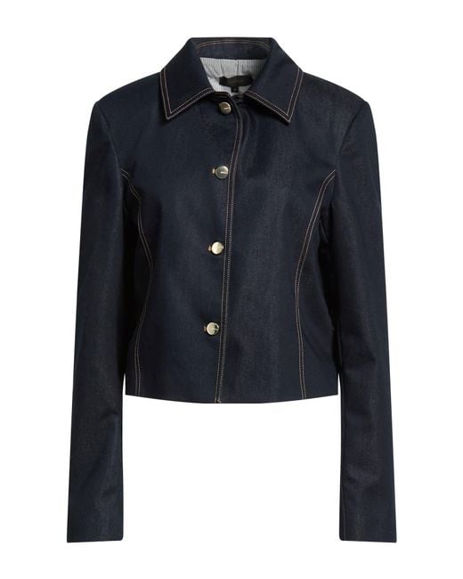 Kocca Blue Denim Outerwear Polyester, Cotton, Elastane