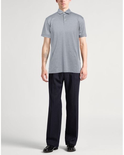 Hackett Gray Polo Shirt Lyocell, Cotton, Elastane for men