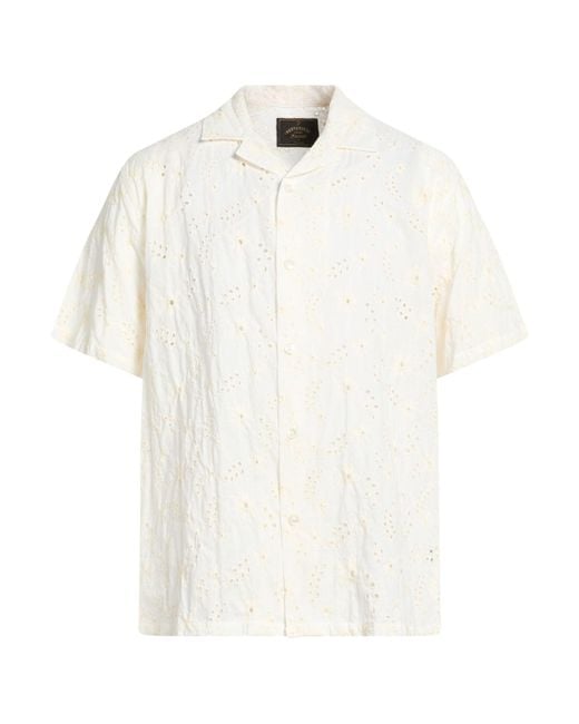 Portuguese Flannel White Ivory Shirt Cotton for men