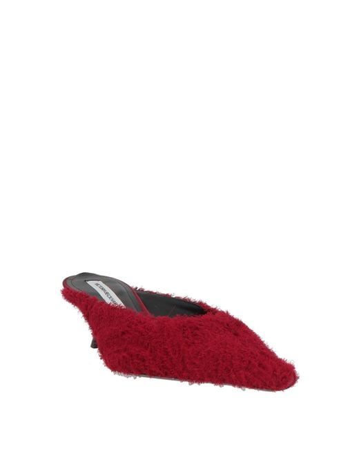 Victoria Beckham Red Mules & Clogs