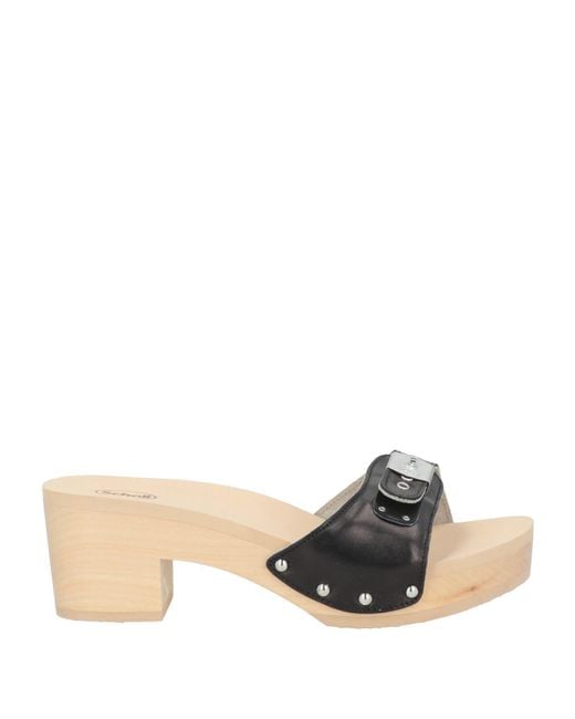 Scholl Black Mules & Clogs Leather