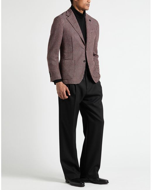 Lardini Brown Blazer Wool, Cotton, Polyamide for men