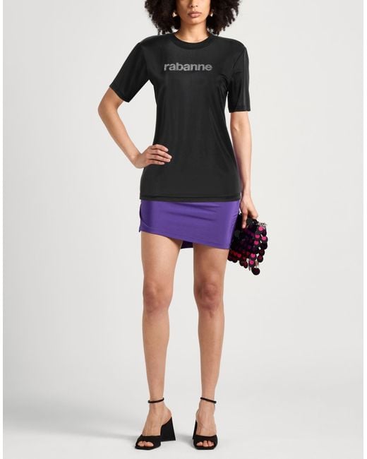 Rabanne Black T-Shirt Polyamide, Elastane