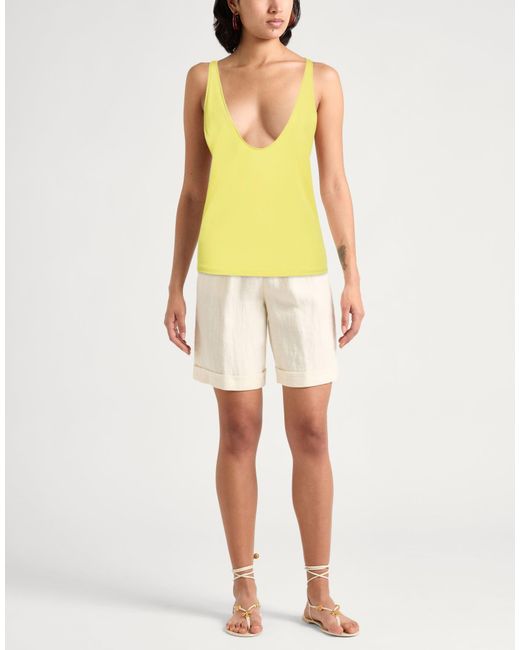 Elisabetta Franchi Yellow Tank Tops