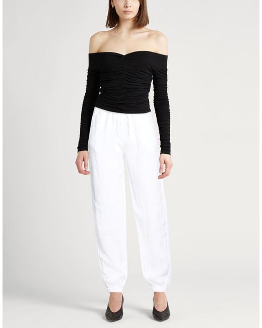 Crossley White Pants Linen