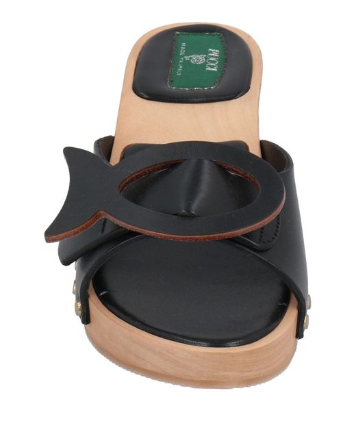 Emilio Pucci Black Mules & Clogs