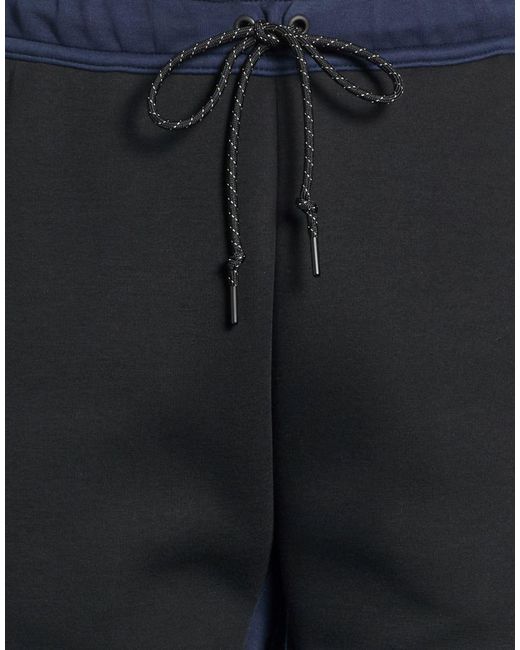 Nike Blue Pants Cotton, Polyester for men