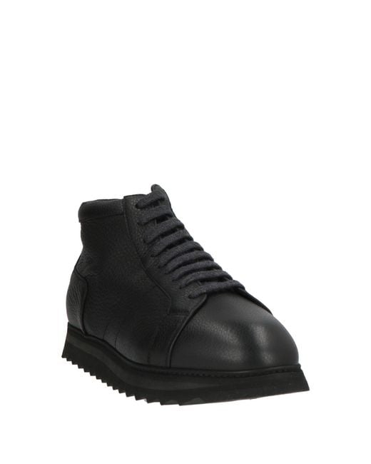 Doucal's Black Sneakers Leather for men
