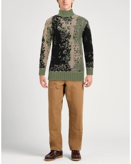 Dondup Green Turtleneck Polyamide, Wool, Acrylic, Mohair Wool for men