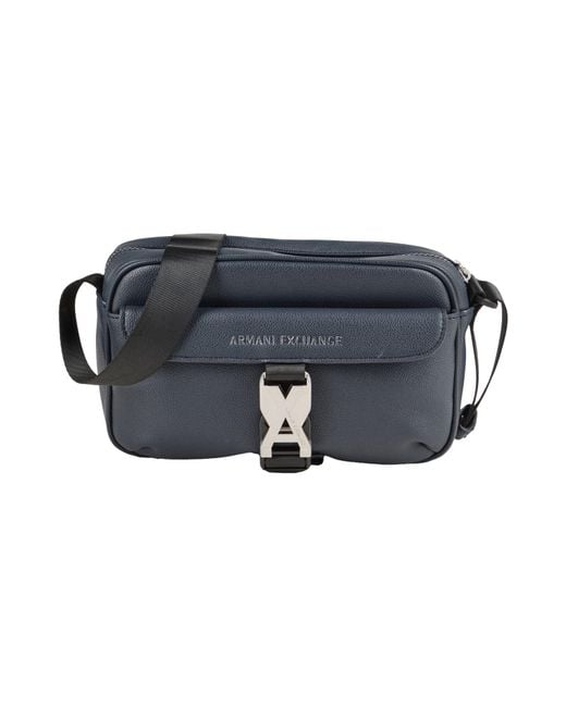 ARMANI EXCHANGE Blue Cross-Body Bag Polyester, Polyurethane for men