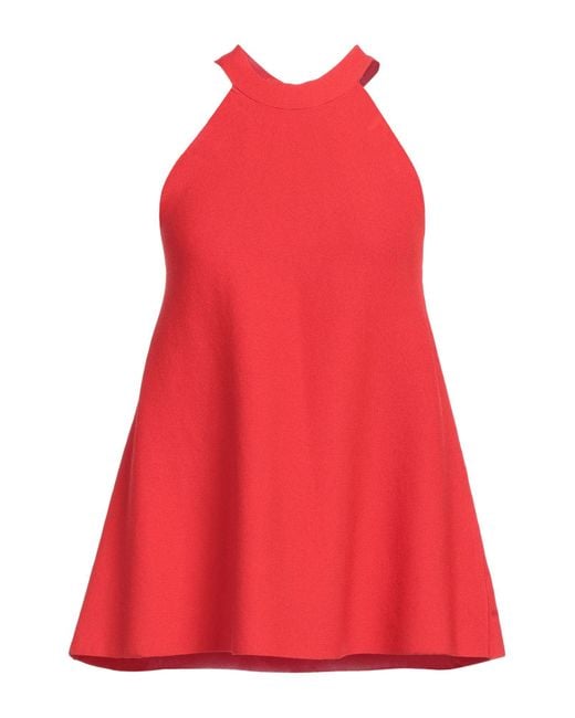 Semicouture Red Top Viscose, Polyamide