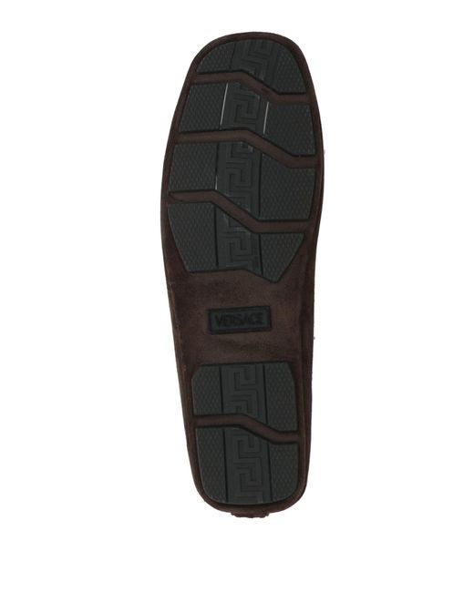 Versace Brown Dark Loafers Leather for men