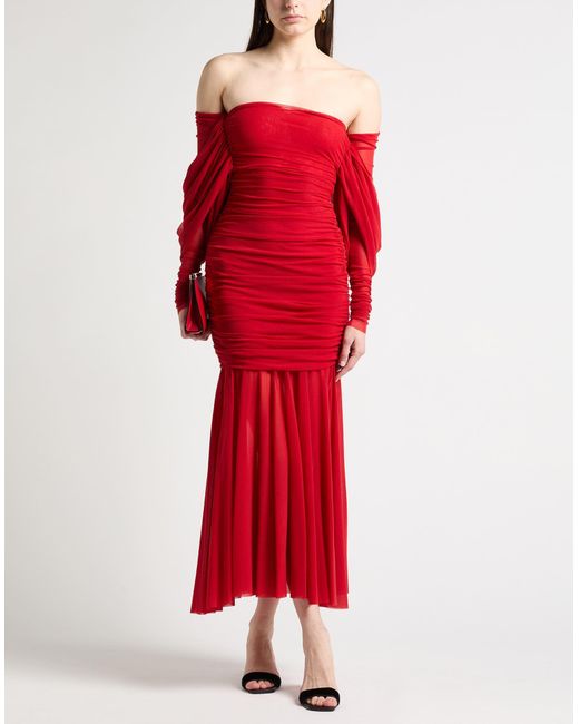 Philosophy Di Lorenzo Serafini Red Midi-Kleid
