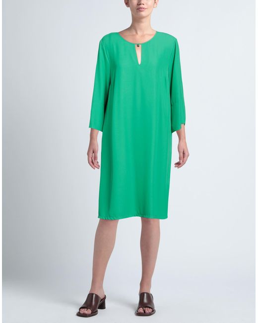 LUCKYLU  Milano Green Midi Dress