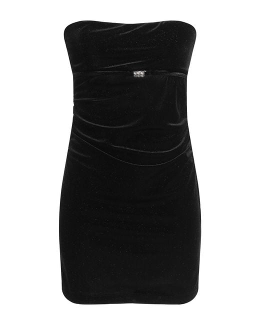 ViCOLO Black Mini Dress Polyester, Elastane