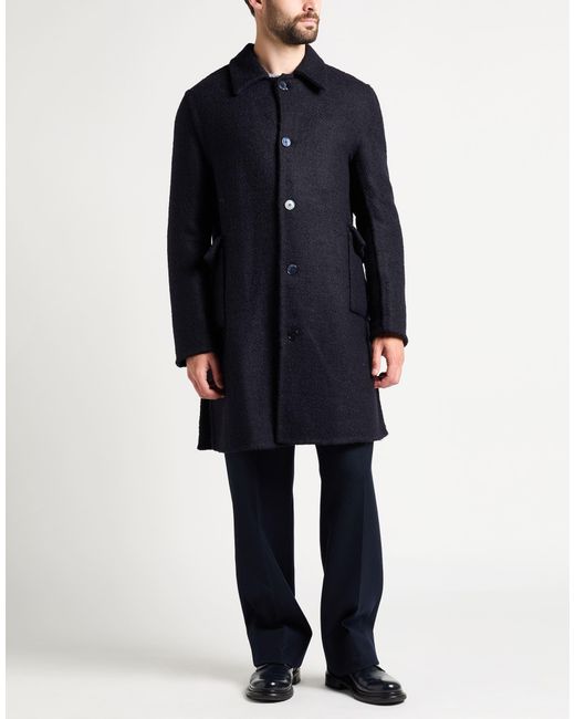 Givenchy Blue Midnight Coat Wool, Polyamide, Cotton for men