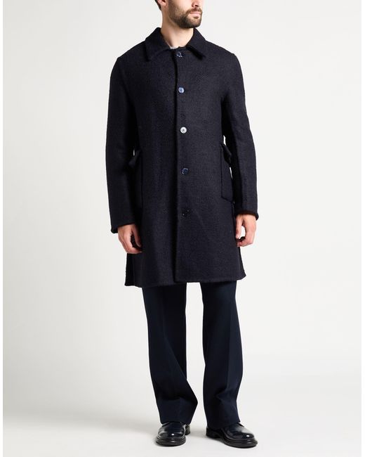 Givenchy Blue Midnight Coat Wool, Polyamide, Cotton for men