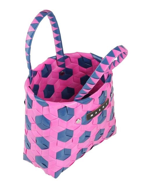 Marni Pink Fuchsia Handbag Polypropylene, Leather