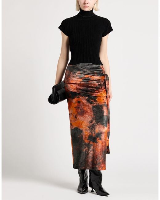 Acne Orange Maxi Skirt