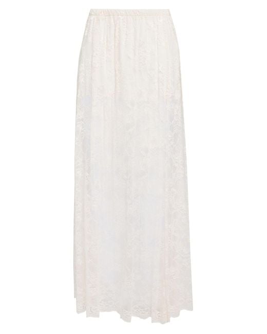 Haveone White Maxi Skirts