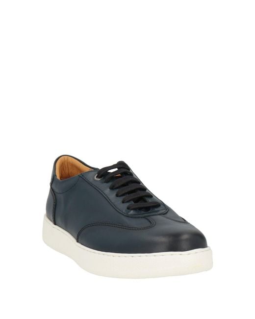 Testoni Blue Sneakers Calfskin for men