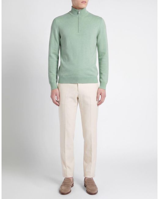 Gran Sasso Green Turtleneck Virgin Wool, Cashmere, Viscose for men