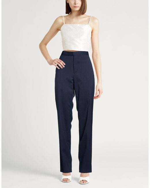 Lardini Blue Pants Polyester, Wool, Elastane