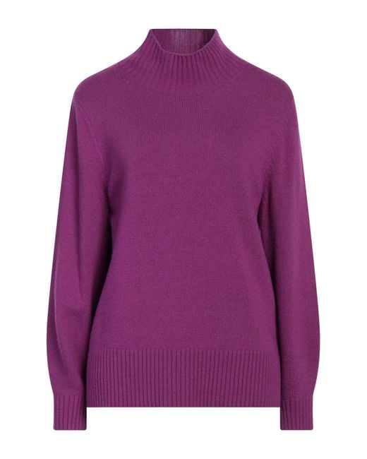 iBlues Purple Fuchsia Turtleneck Viscose, Polyamide, Wool, Cashmere