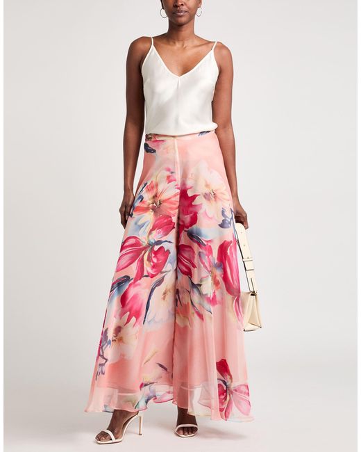 Hanita Pink Pants Polyester