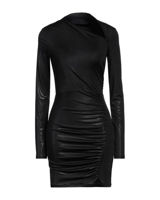 Patrizia Pepe Black Mini Dress Polyester, Elastane