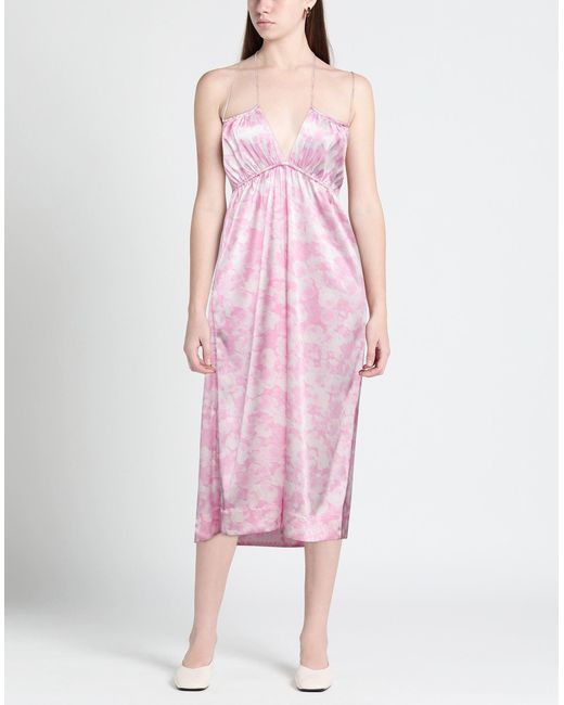 Ganni Pink Midi-Kleid