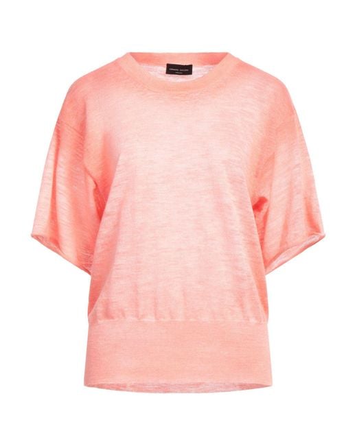Roberto Collina Pink Sweater Linen, Polyester